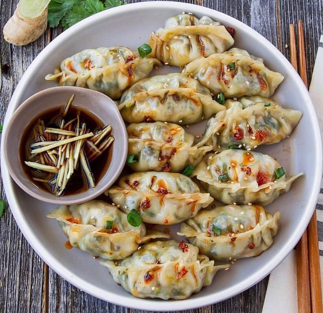 Tofu and Bok Choy Potstickers
