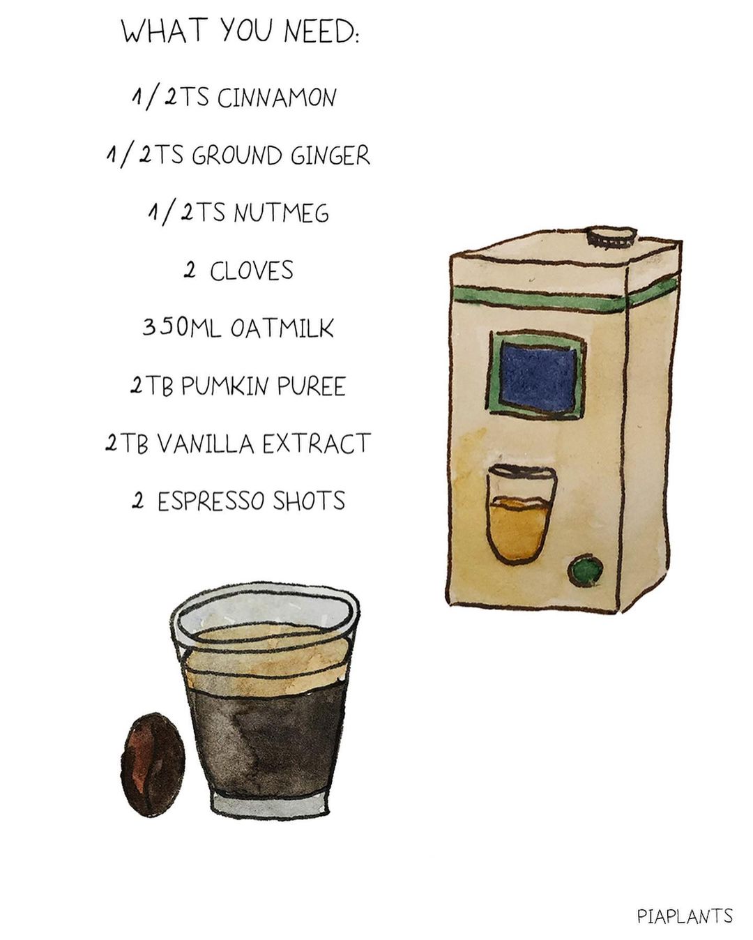 Vegan Pumpkin Spice Latte Drink