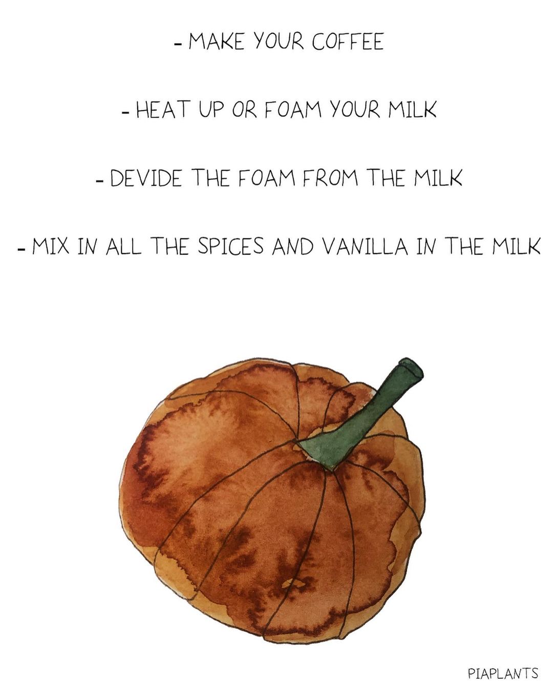 Vegan Pumpkin Spice Latte Drink
