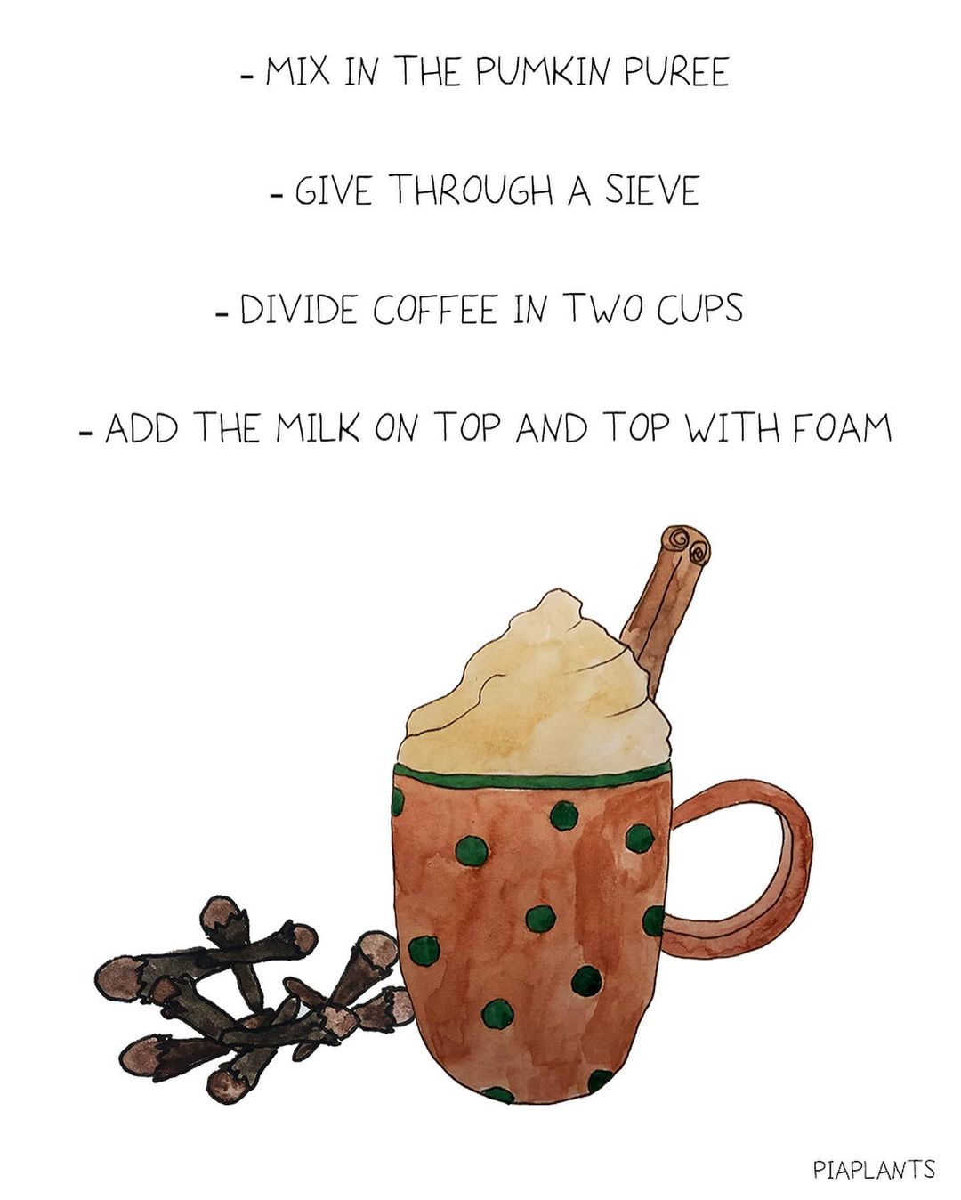Vegan Pumpkin Spice Latte Drink