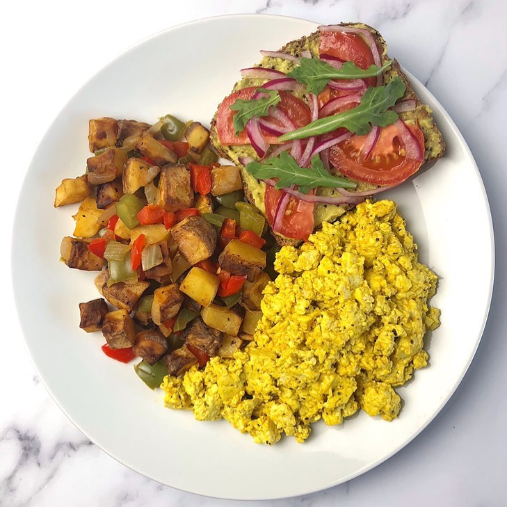 Scrambled Tofu with Turmeric and Cheese