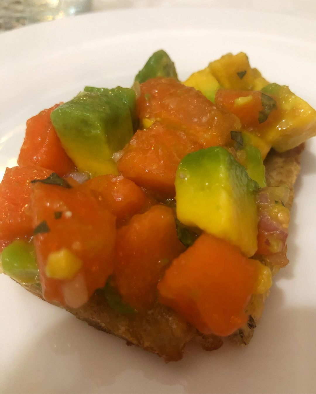 Vegan Plantain Flatbread with Avocado and Papaya
