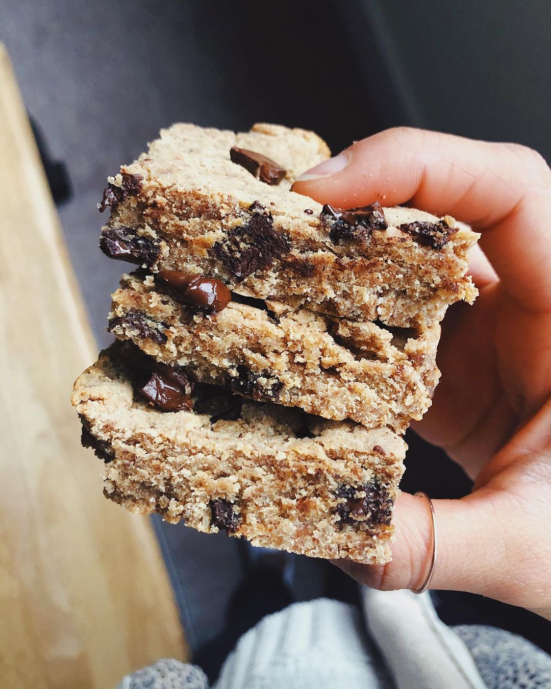 Almond Butter Chocolate Chip Bars