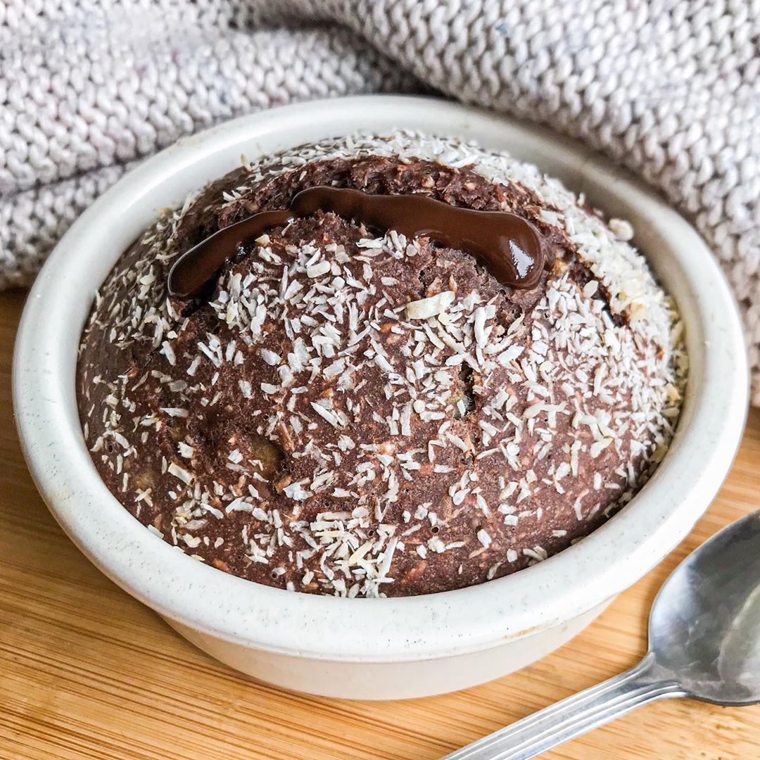 Chocolate Coconut Lava Baked Oats