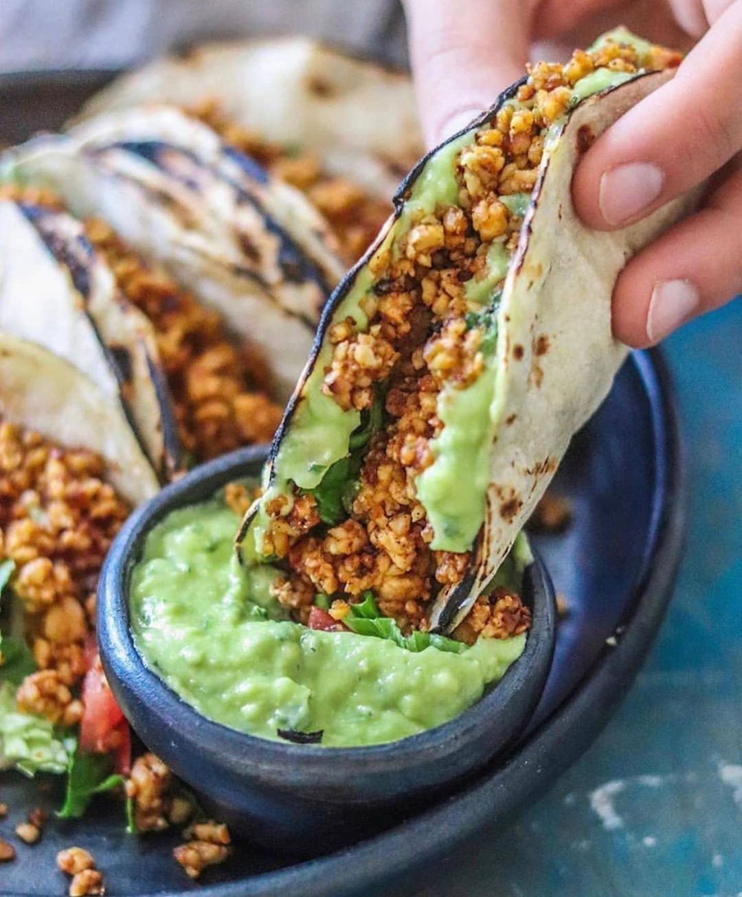 Spicy Mexican Tacos with Tempeh Filling