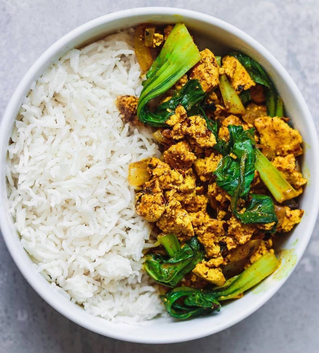 Tofu Curry with Rice Bowl