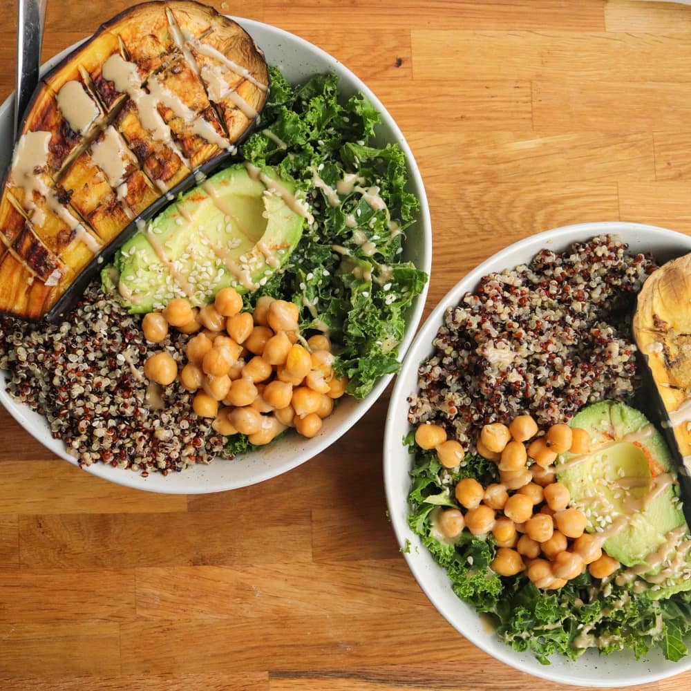 Easy Vegan Buddha Bowl with Eggplant