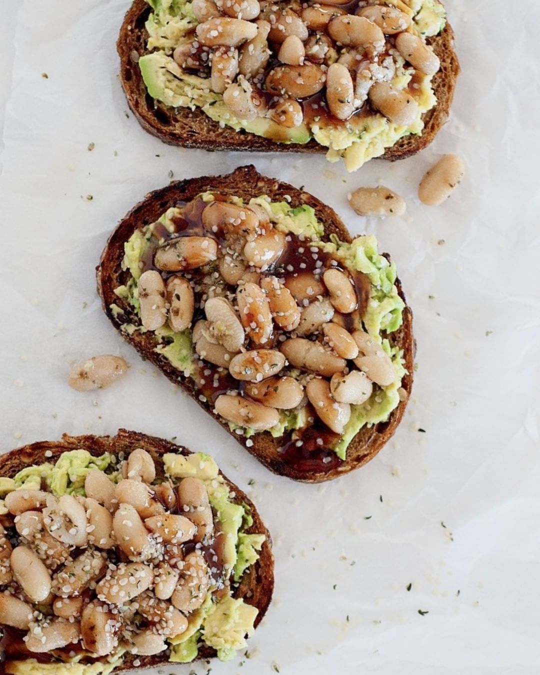 Garlicky Avocado Toast with Beans