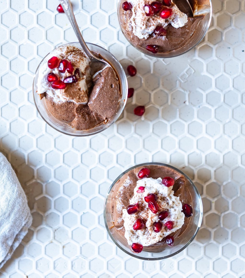 Vegan Chocolate Mousse with Coconut Whipped Cream