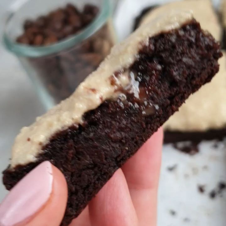 Healthy Brownies with Espresso Cashew Frosting