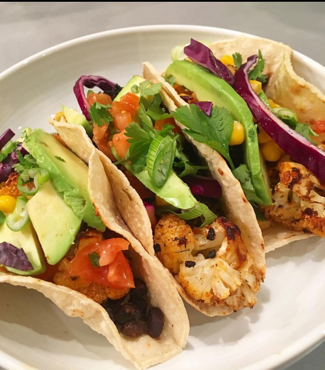 Smoky Cauliflower Tacos with Toppings