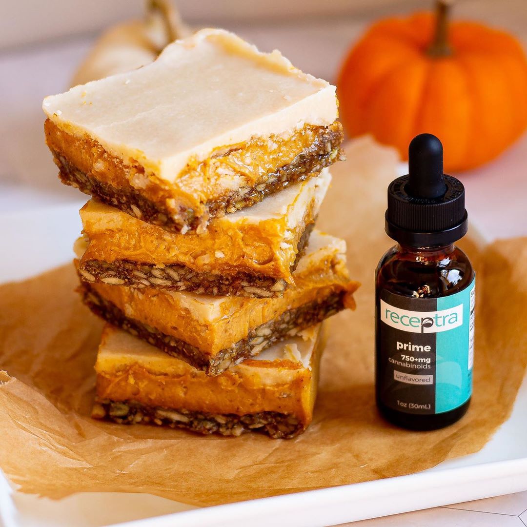 Vegan No-Bake CBD Pumpkin Spice Squares