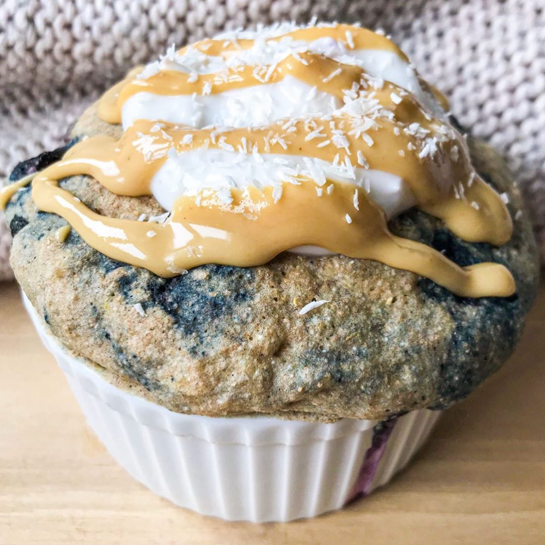 Microwave Blueberry Muffin with Banana and Cinnamon