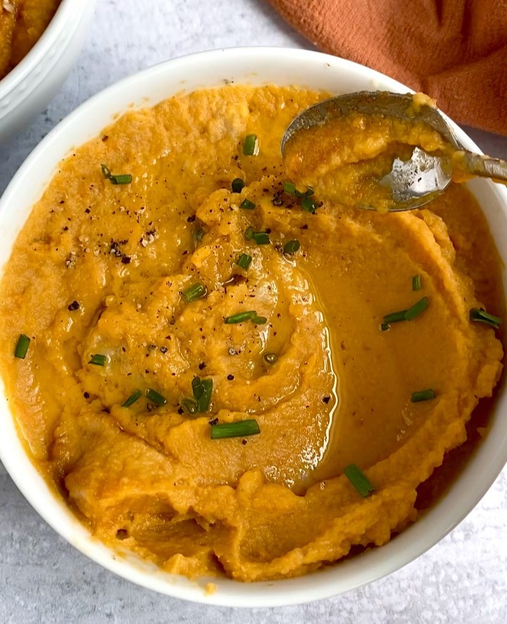 Silky Creamy Sweet Potato Cauliflower Mash Two Ways