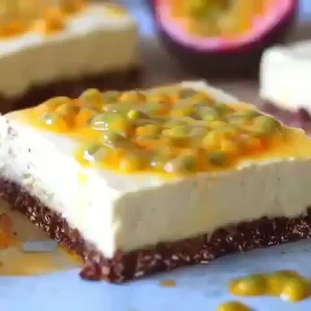 Vegan Tropical Frozen Yogurt Slices