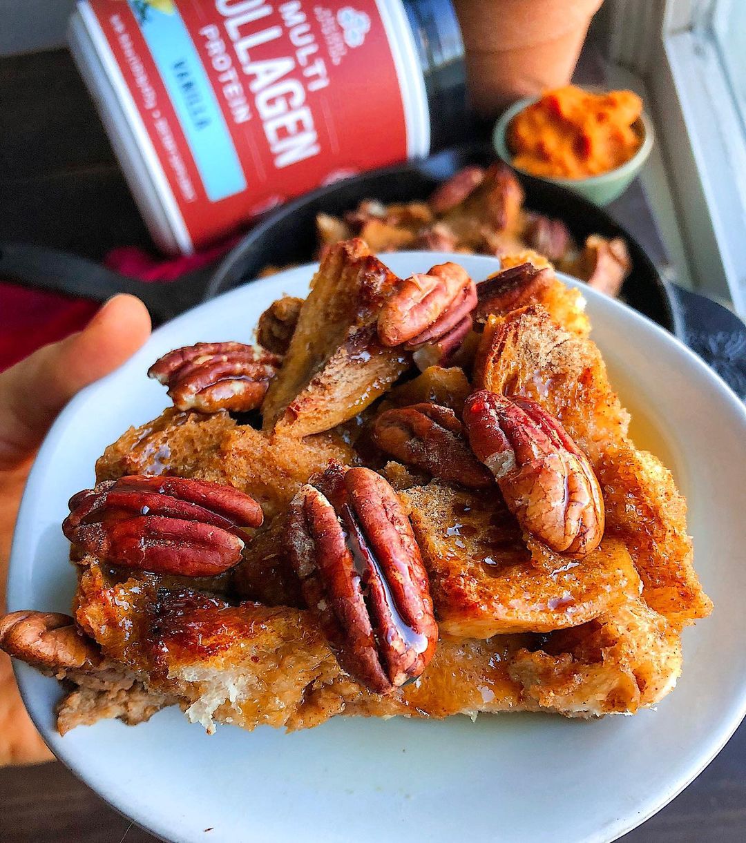 Pumpkin Pecan French Toast Bake