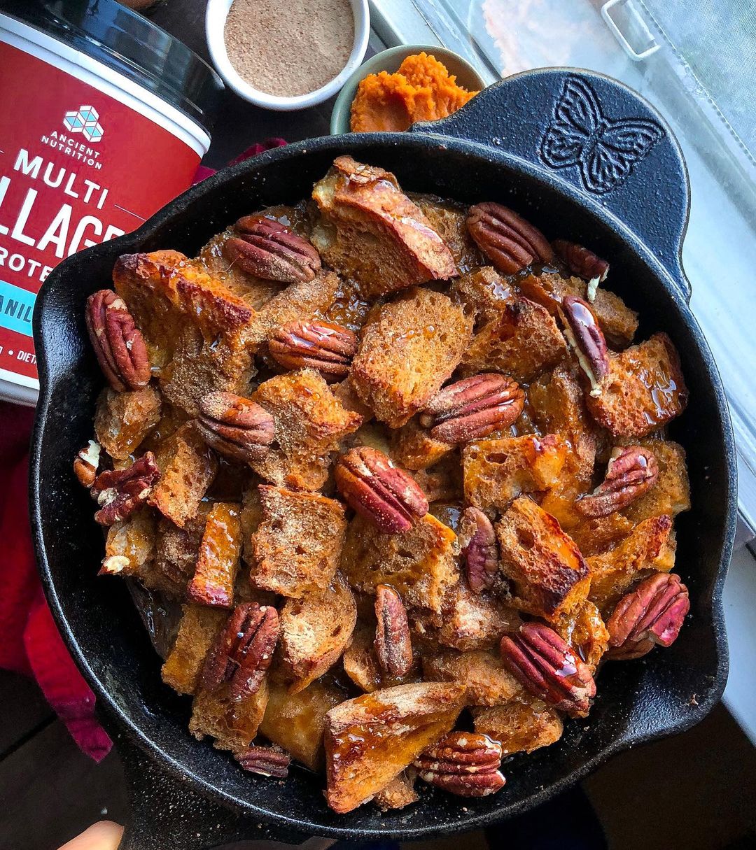 Pumpkin Pecan French Toast Bake