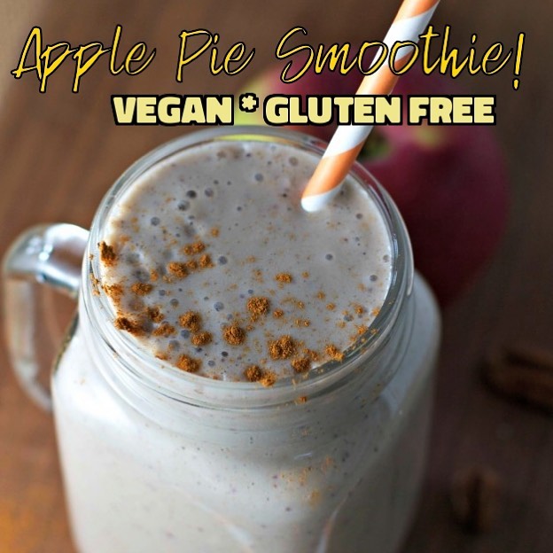Vegan Apple Pie Smoothie with Nuts and Spices
