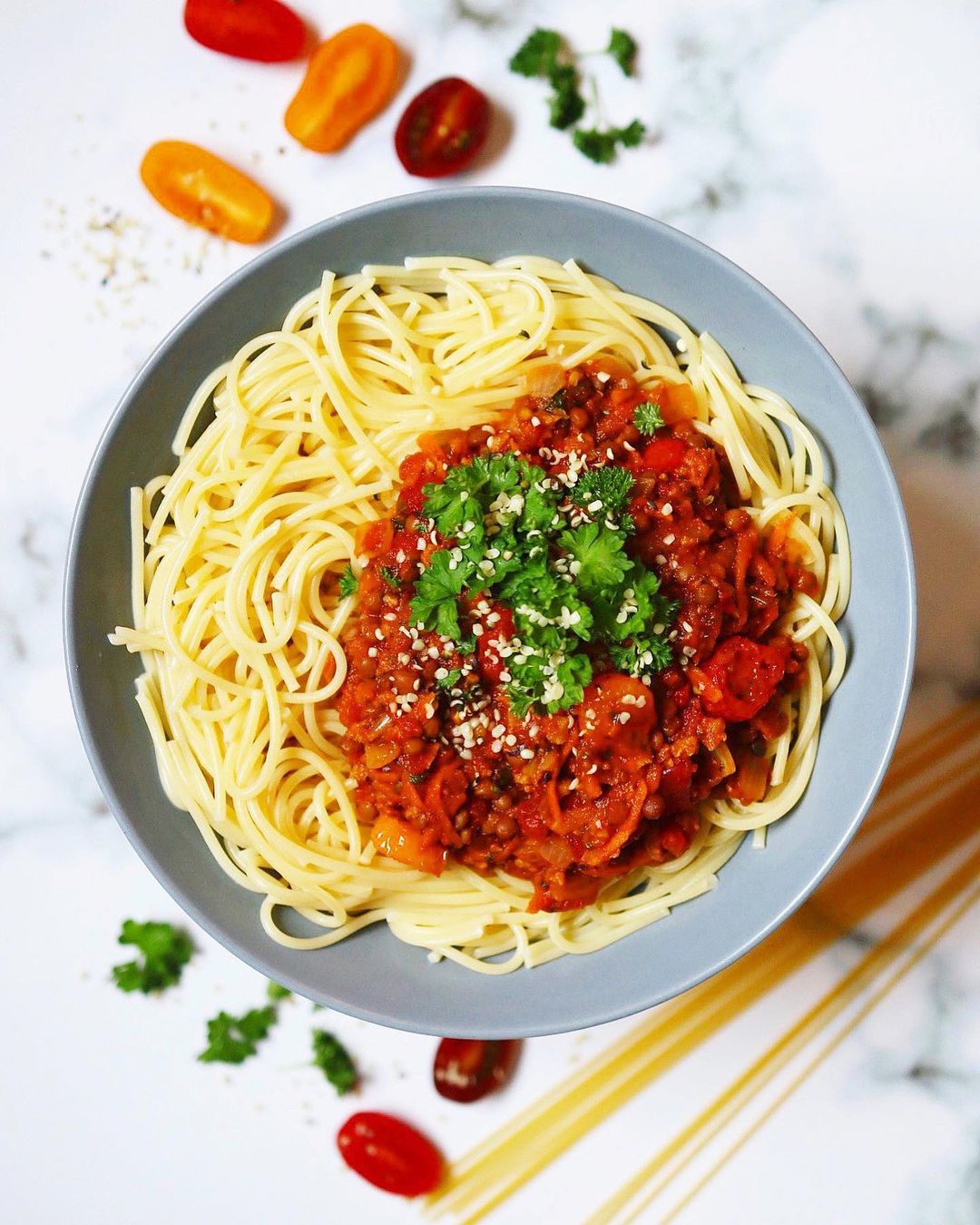 Vegan Pasta Bolognese with Lentils