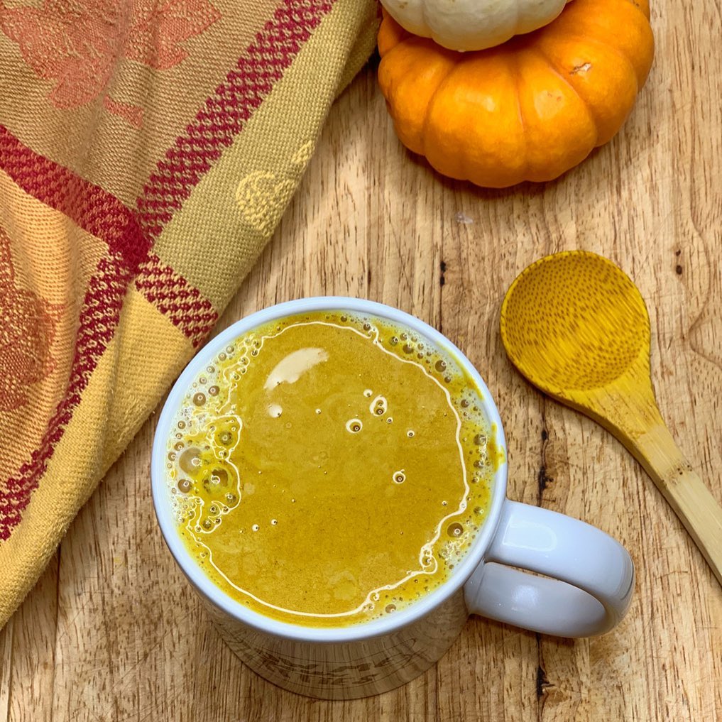 Vegan Pumpkin Turmeric Spice Latte