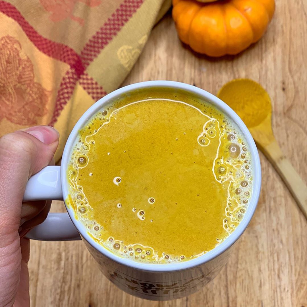Vegan Pumpkin Turmeric Spice Latte