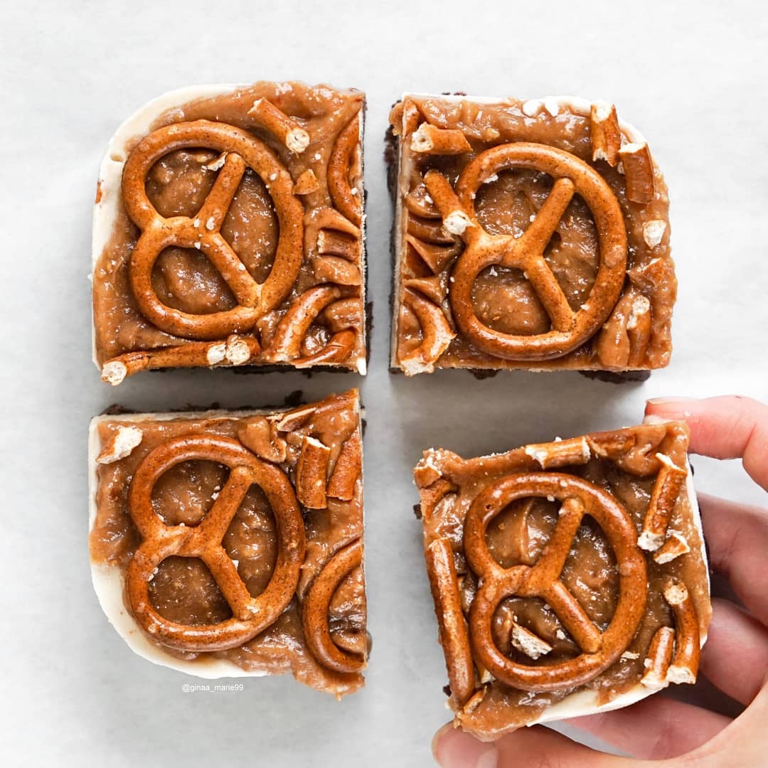 Salted Caramel Ice Cream Bars with Brownie Base