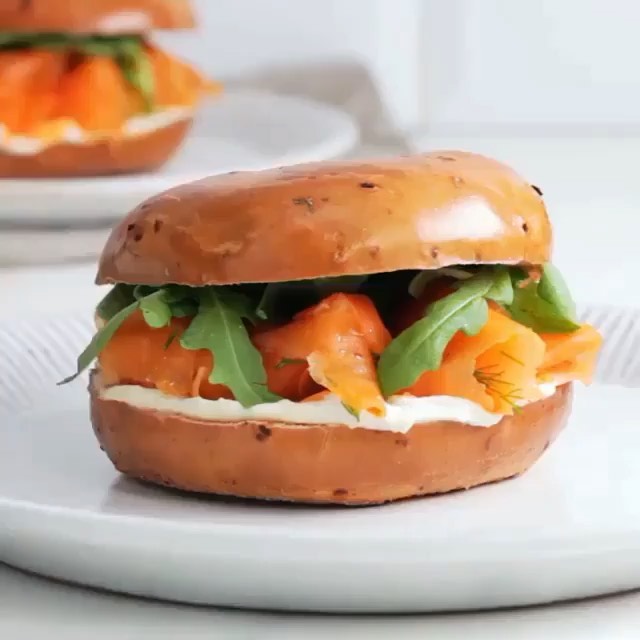Vegan Salmon and Cream Cheese Bagel