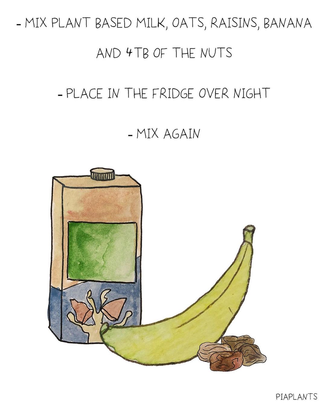 Easy Overnight Oats with Fruits and Nuts