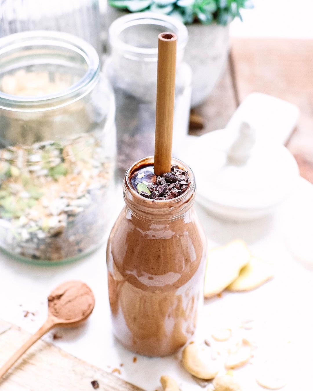 Nutty Ginger Smoothie with Seeds