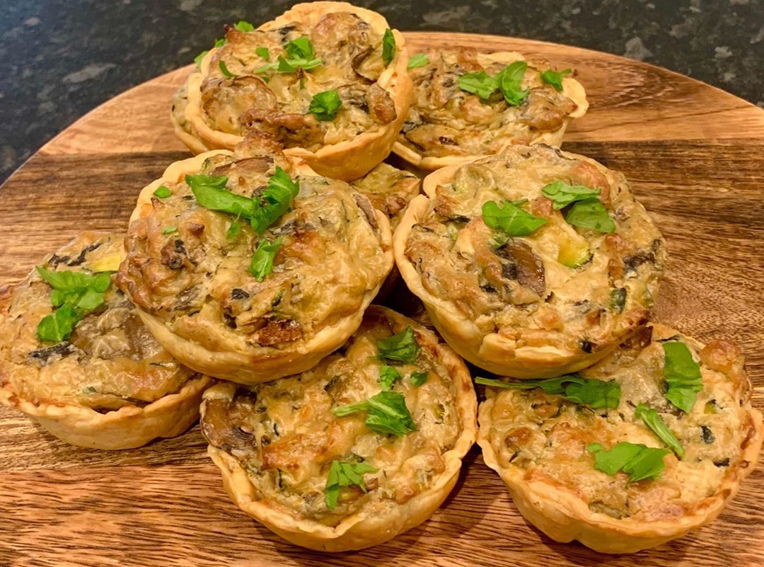 Mini Mushroom and Zucchini Quiches