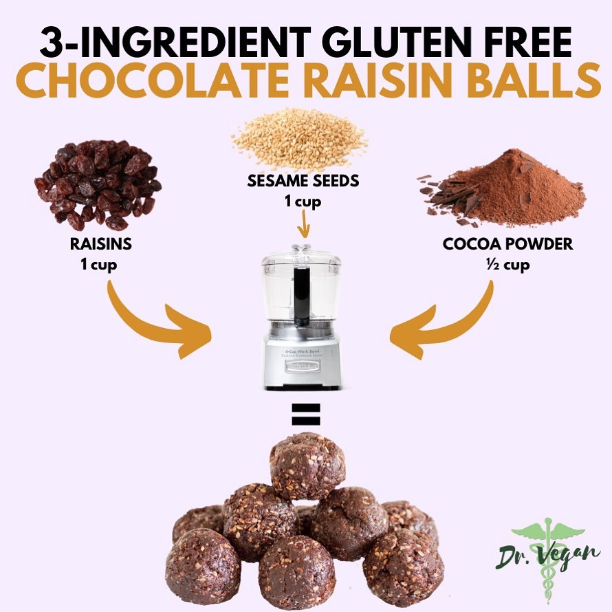 Chocolate Sesame Raisin Balls