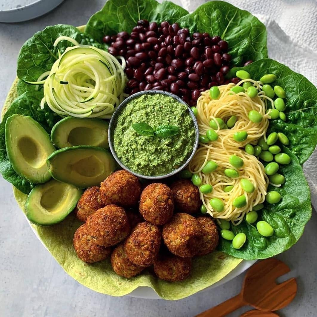 Vegan Pesto Vegetable Bowl