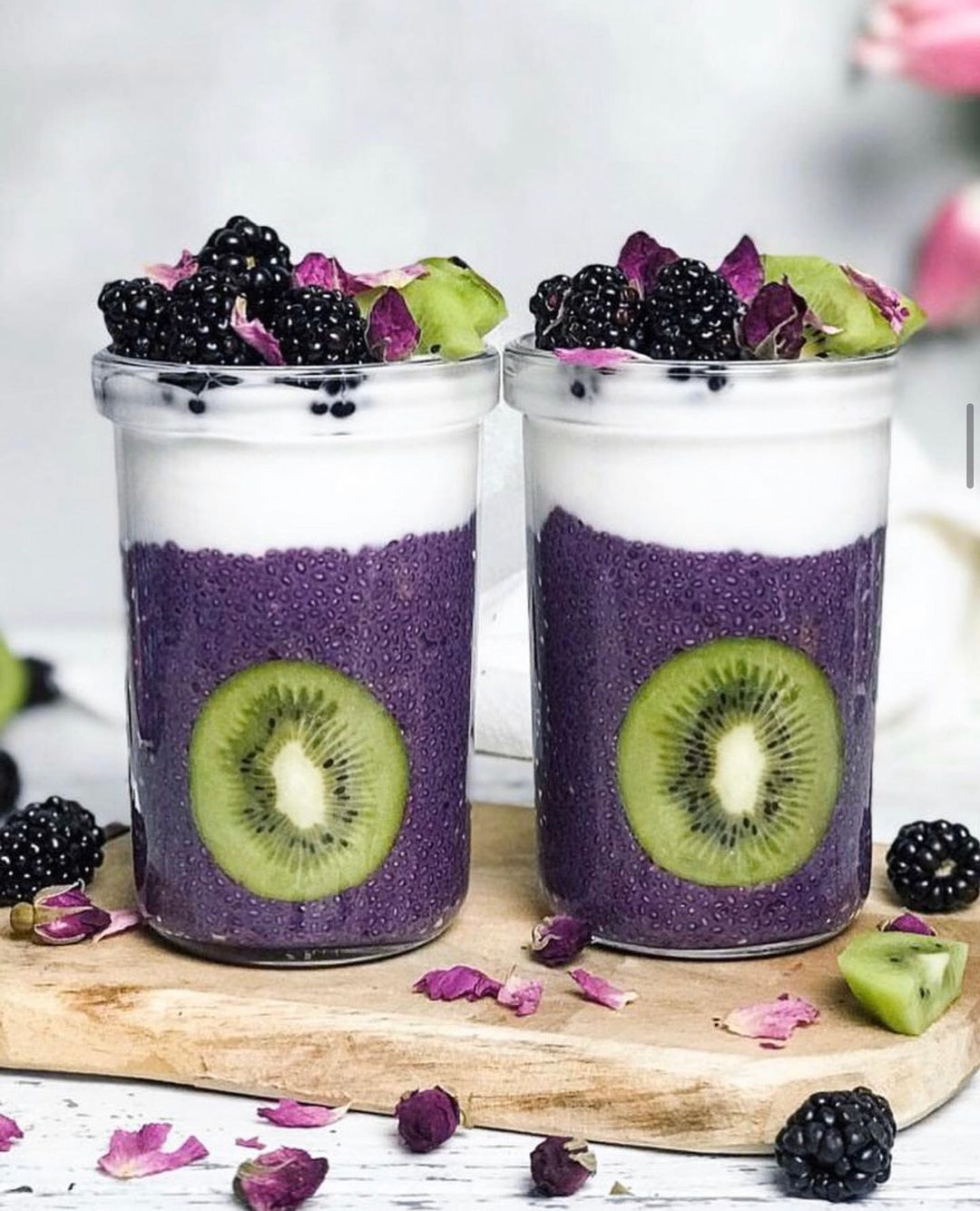 Vegan Black Goji Chia Pudding