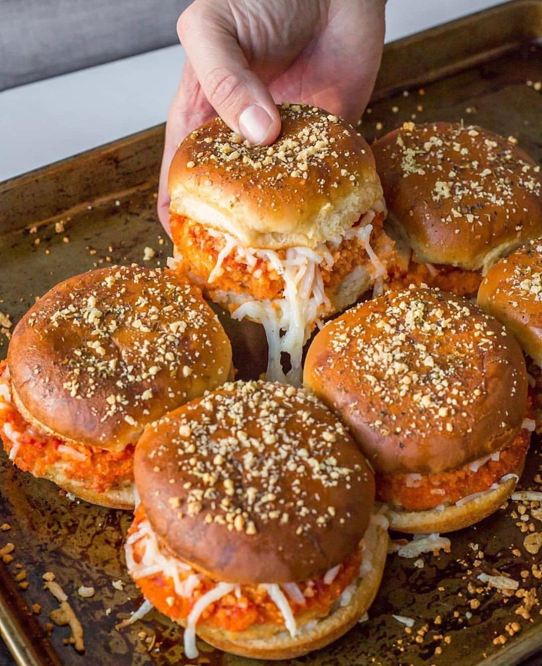 Vegan Chick’n Parm Pull-Apart Sandwiches