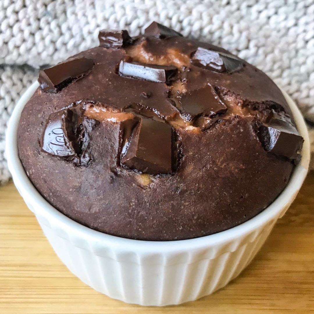 Peanut Butter Chocolate Lava Baked Oats