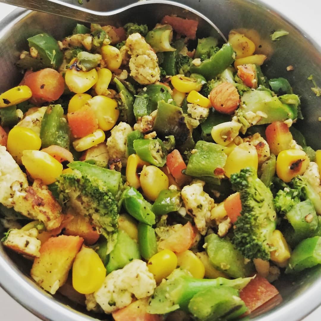 Daily Breakfast Veggie Salad with Vegetables