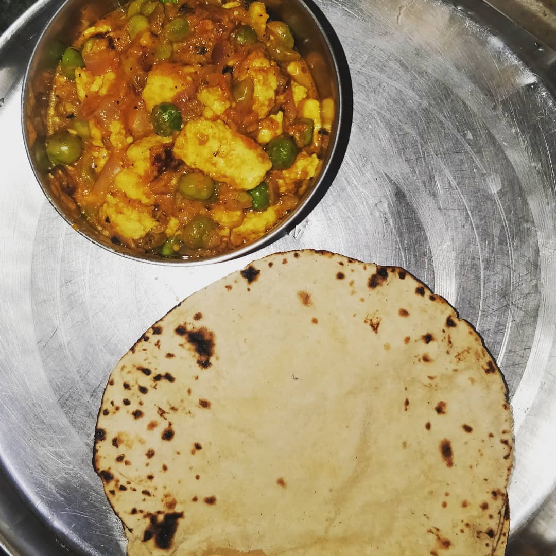 Tasty Matar Paneer Indian Dish