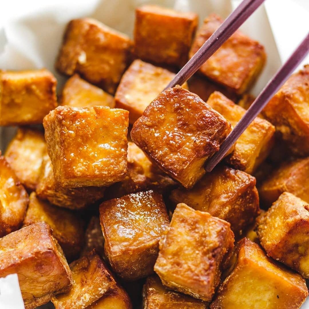 Crispy Air-Fried Tofu Snack for Meals
