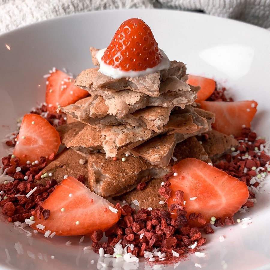 Festive Star-Shaped Pancake Stack for Christmas