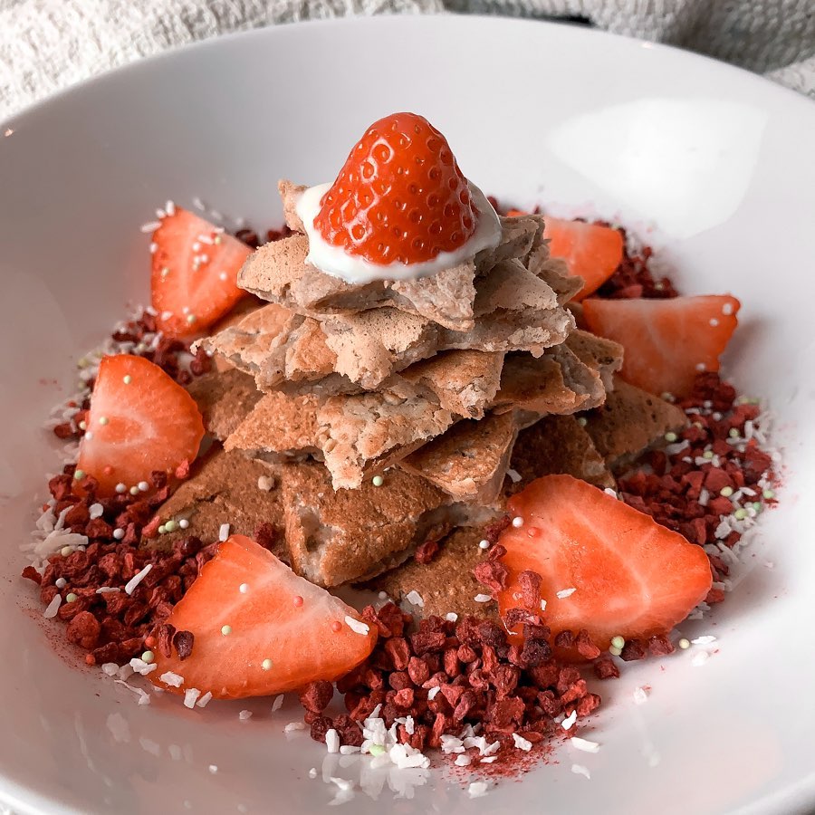 Festive Star-Shaped Pancake Stack for Christmas