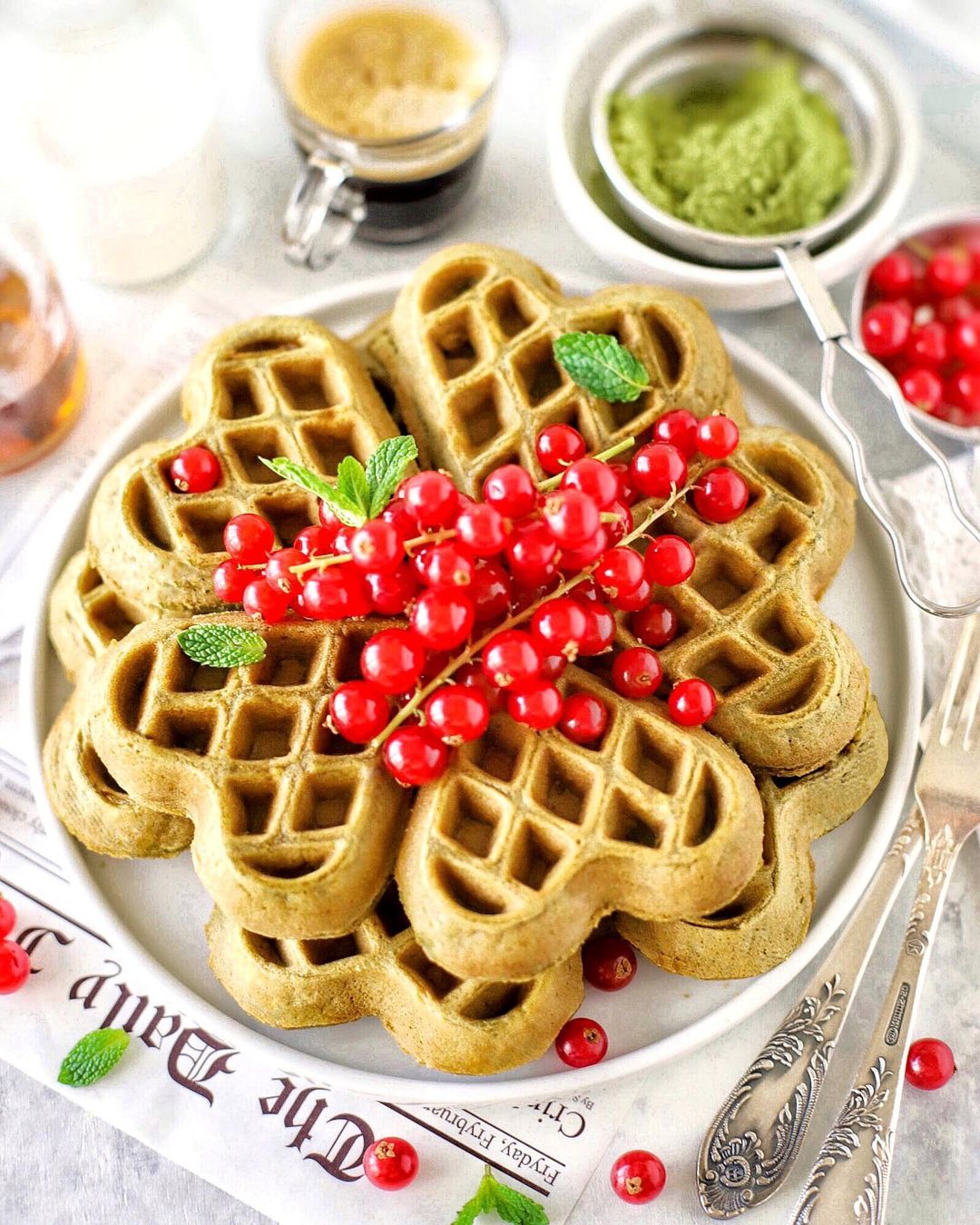 Magical Matcha Waffles