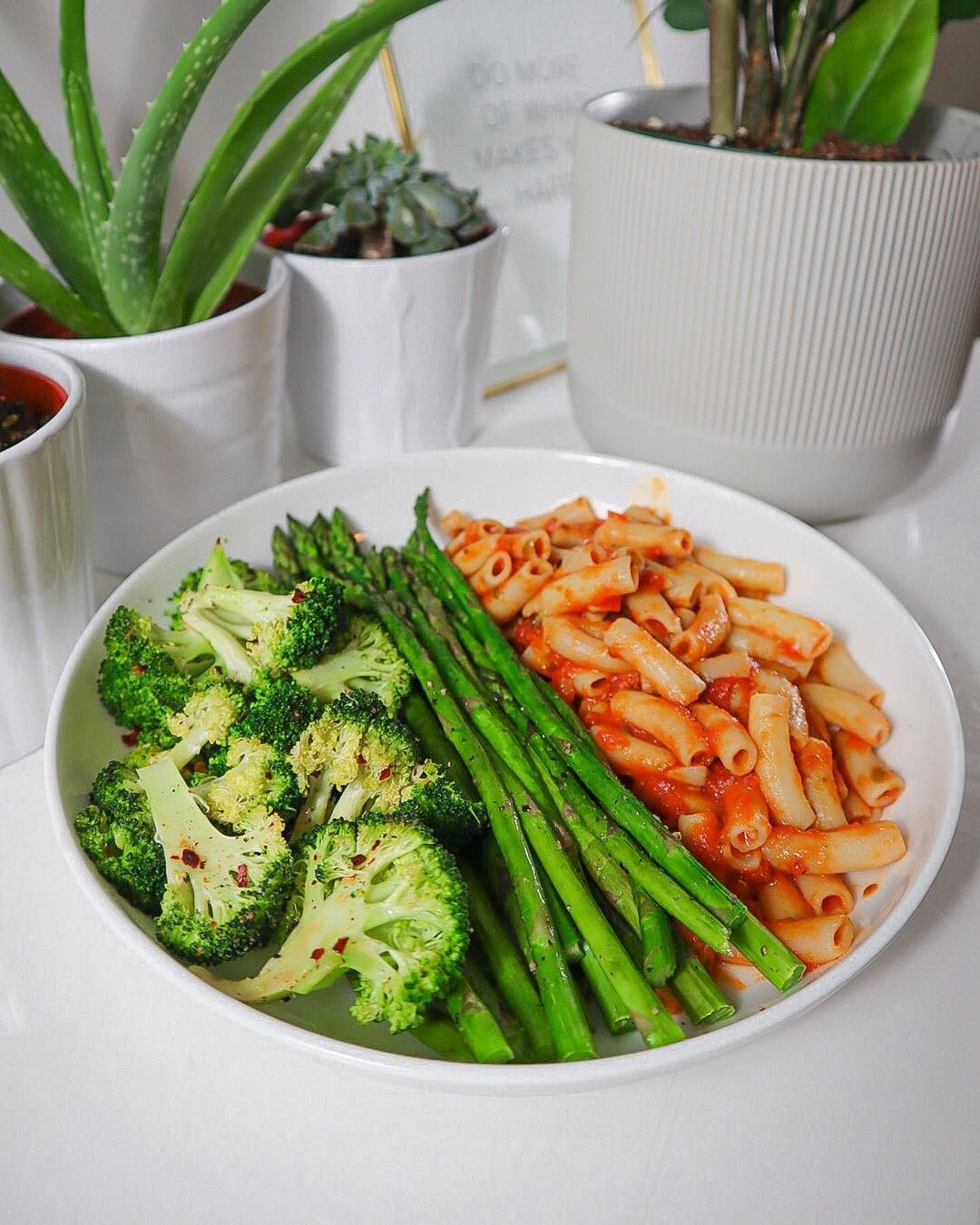 Easy Roasted Vegetable Pasta with Brown Rice