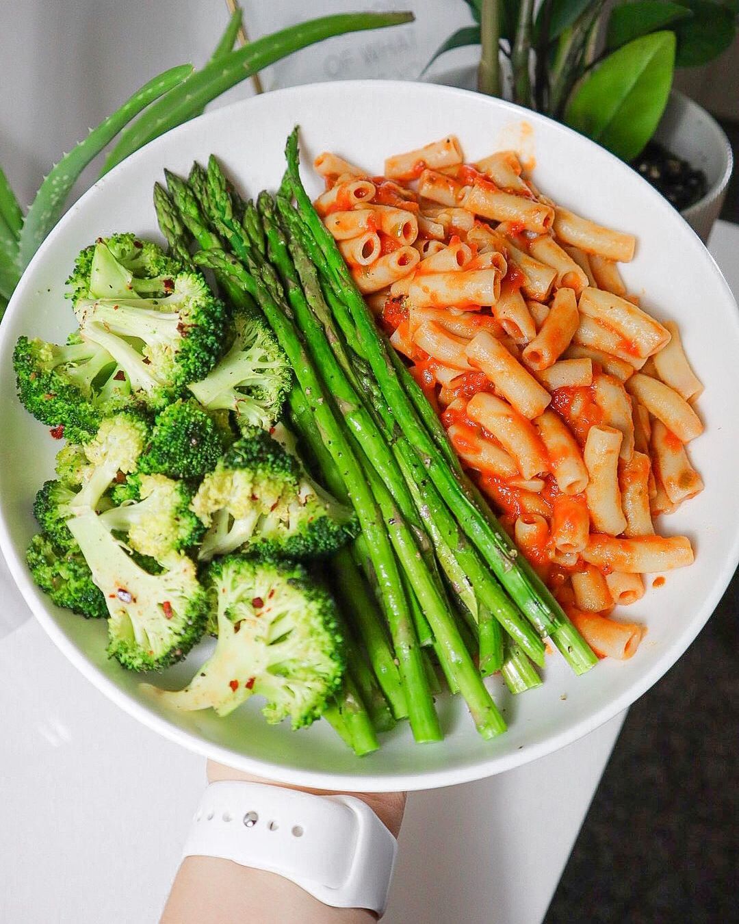 Easy Roasted Vegetable Pasta with Brown Rice