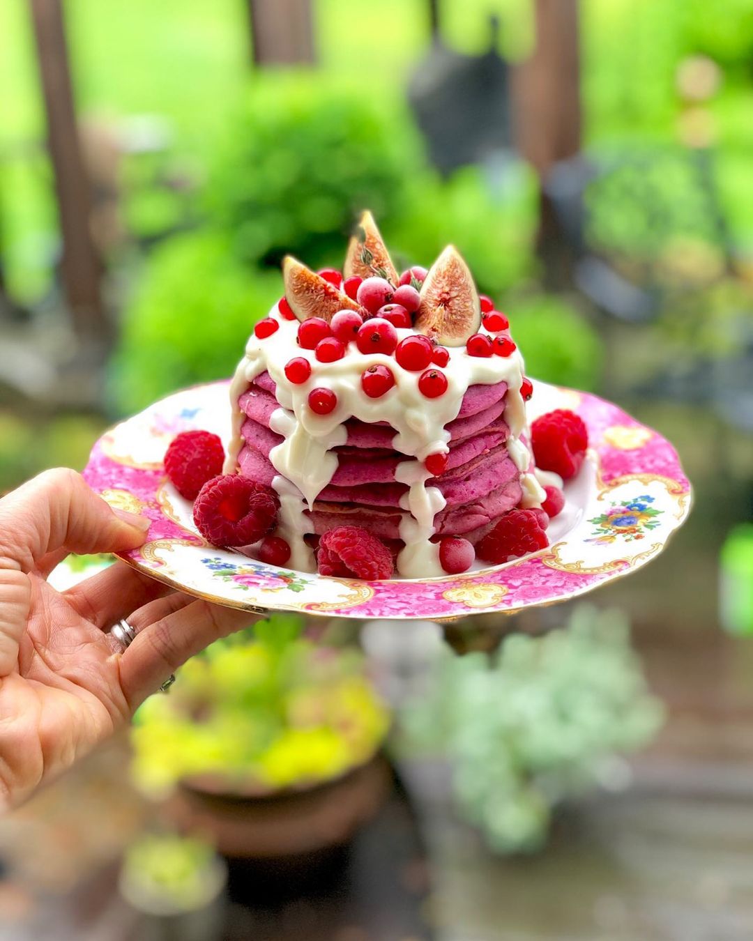 Yummy Vegan Pancake Stack
