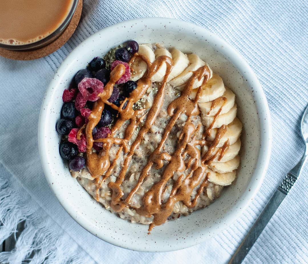 Vegan Hearty Oatmeal Breakfast Bowl