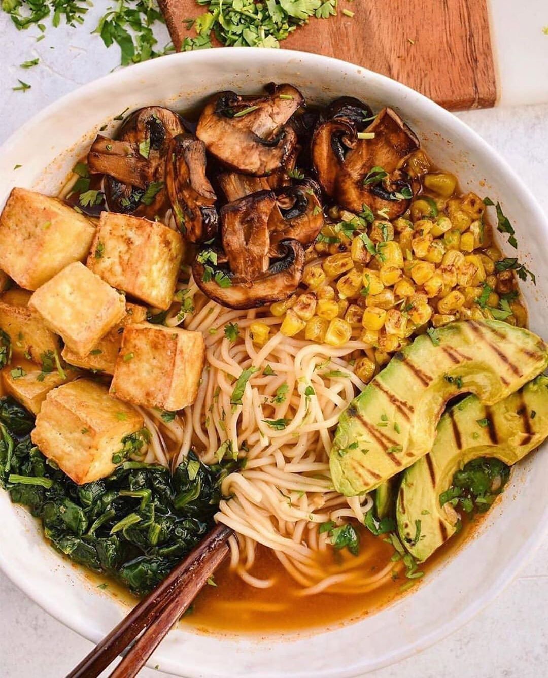 Vegan Miso Ramen with Crispy Tofu