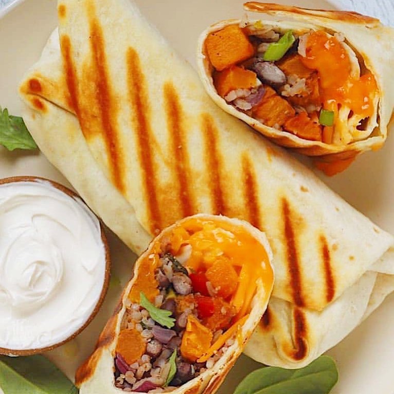 Black Bean and Butternut Squash Burritos