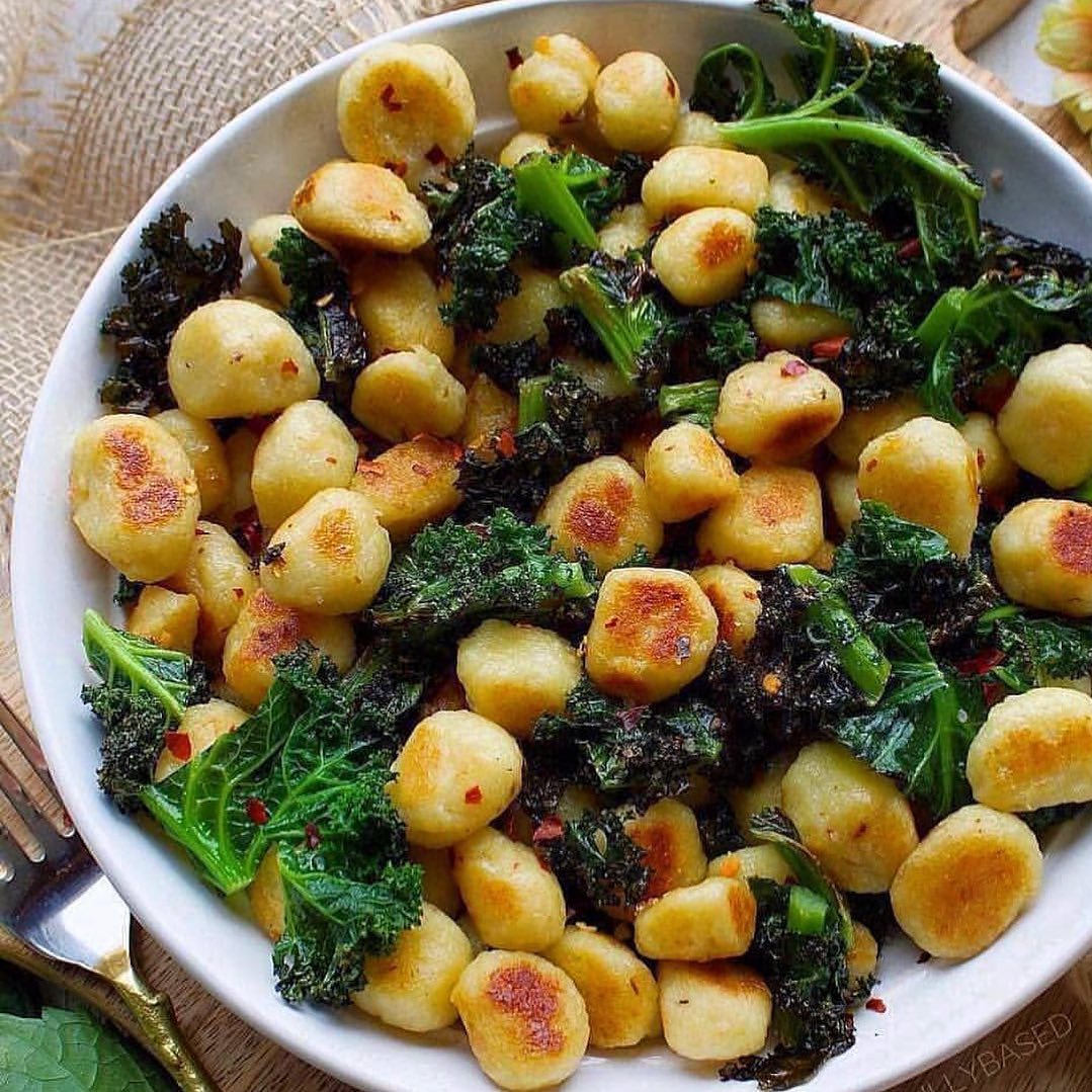Cauliflower Gnocchi and Crispy Kale