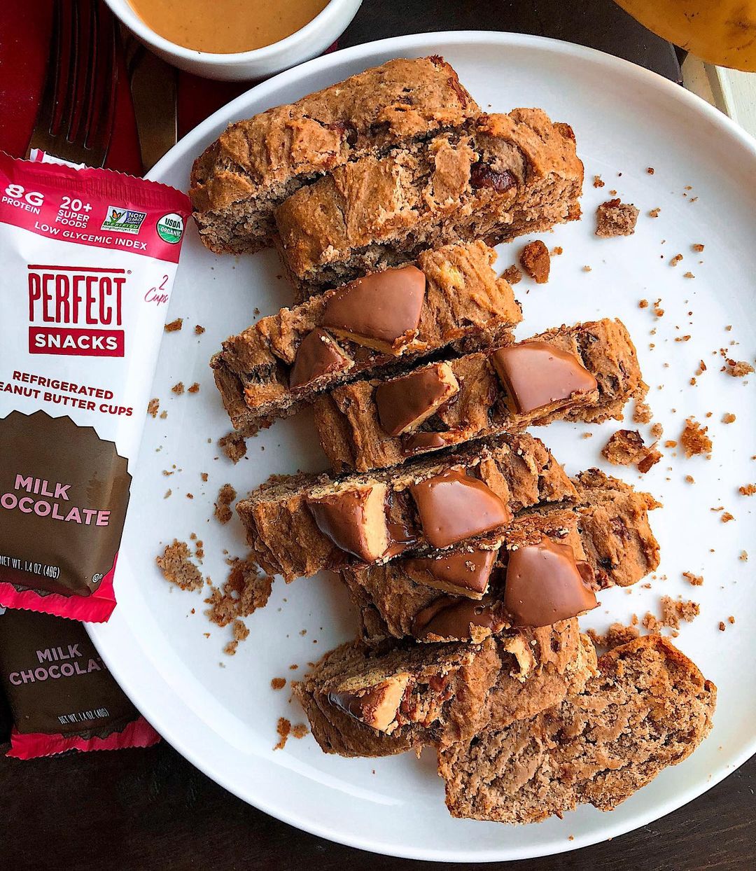 Peanut Butter Cup Banana Bread