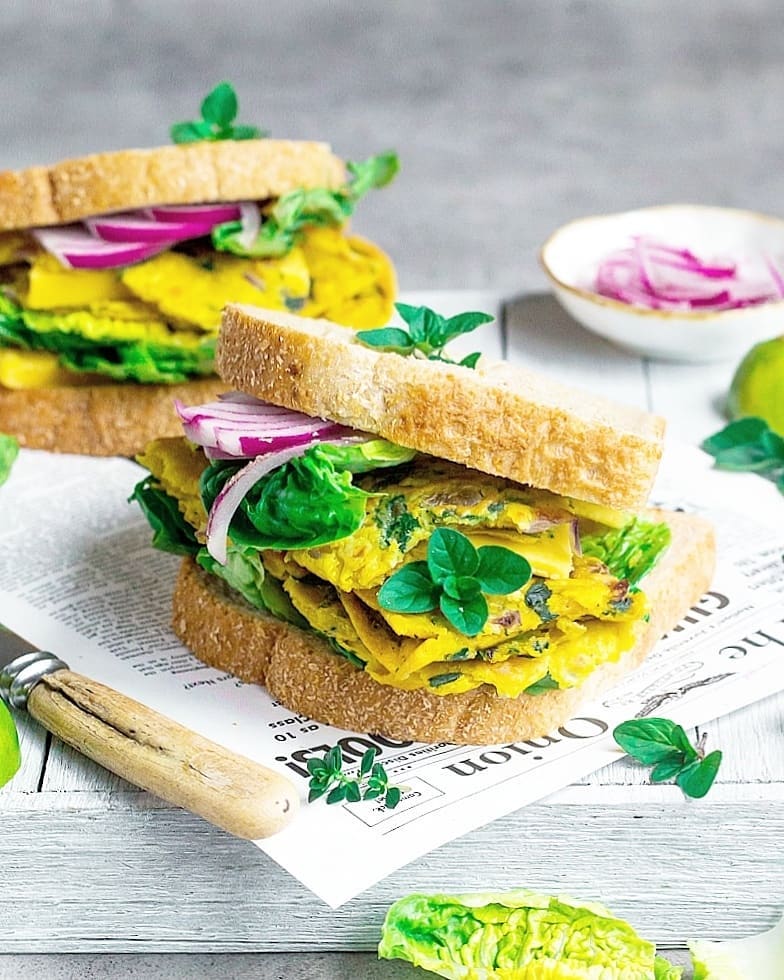 Vegan Chickpea Omelette Breakfast